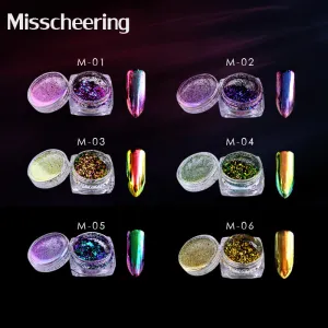 1Box 0.2g Chameleon Colorful Powder Nail Glitter Polish Mirror Powder Vtirka New DIY Nail Art Beauty Nail Art Pigment