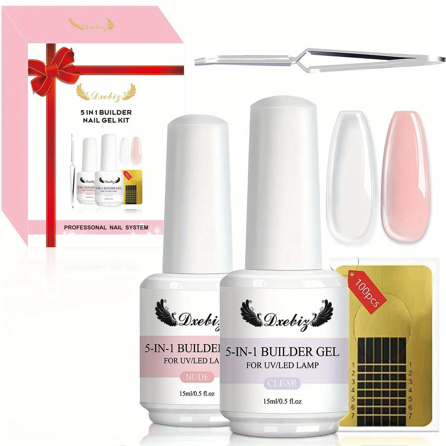 5in1 Builder Nail Gel Set Extend Strengthen Design Nails