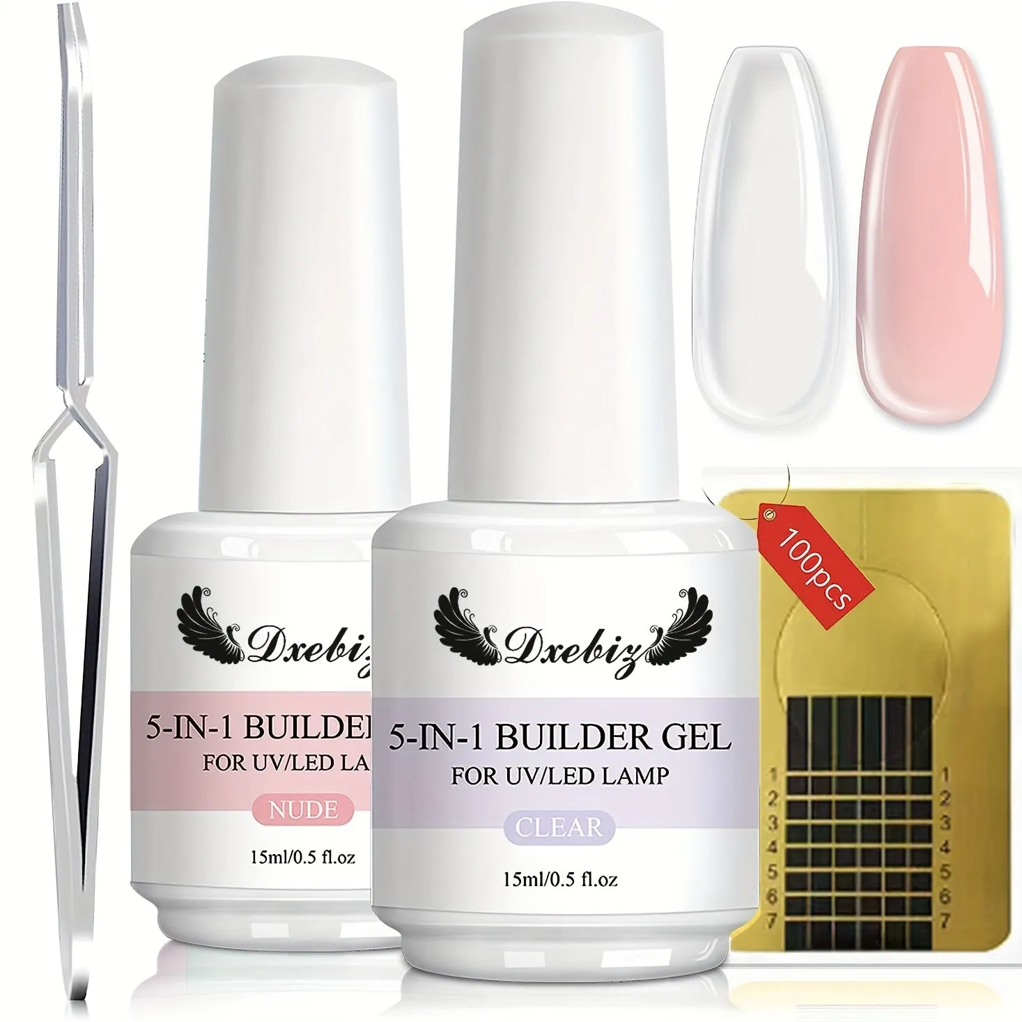 5in1 Builder Nail Gel Set Extend Strengthen Design Nails