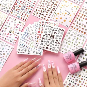 Butterfly Flower Nail Sticker