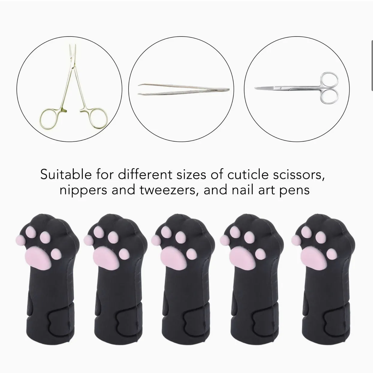 Cat Paw Shaped Silicone Manicure Tool Protective Cover