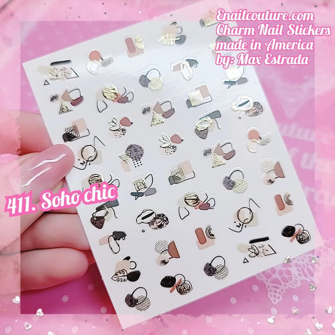 Charm Nail Sticker, Page 5 (flat & 3D Self-AdhesiveNail Decals Leaf Nail Art Stickers Colorful Mixed Nail Decorations)