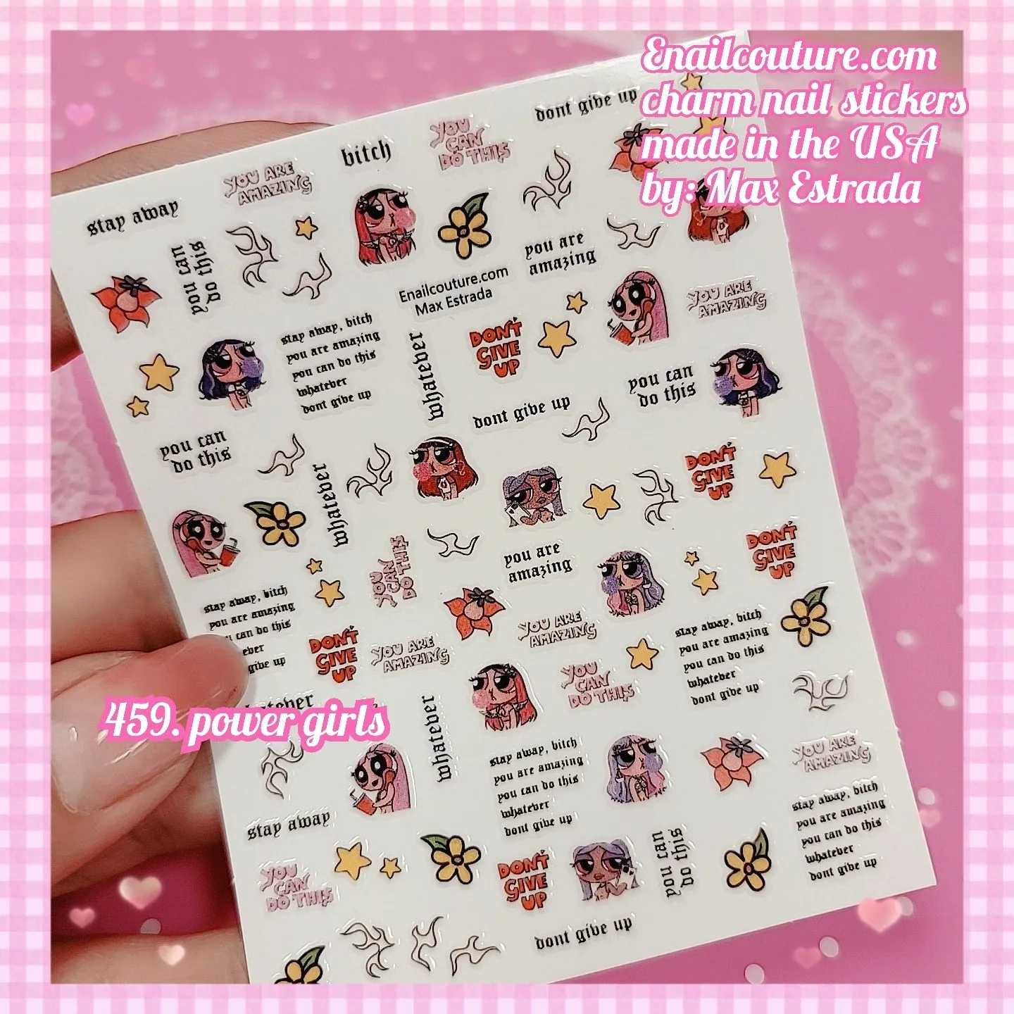 Charm Nail Sticker, Page 5 (flat & 3D Self-AdhesiveNail Decals Leaf Nail Art Stickers Colorful Mixed Nail Decorations)