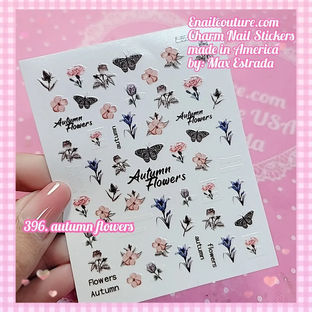 Charm Nail Sticker, Page 5 (flat & 3D Self-AdhesiveNail Decals Leaf Nail Art Stickers Colorful Mixed Nail Decorations)