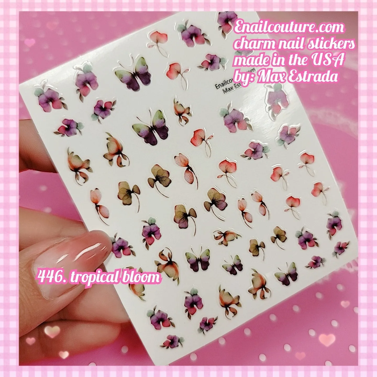 Charm Nail Sticker, Page 5 (flat & 3D Self-AdhesiveNail Decals Leaf Nail Art Stickers Colorful Mixed Nail Decorations)