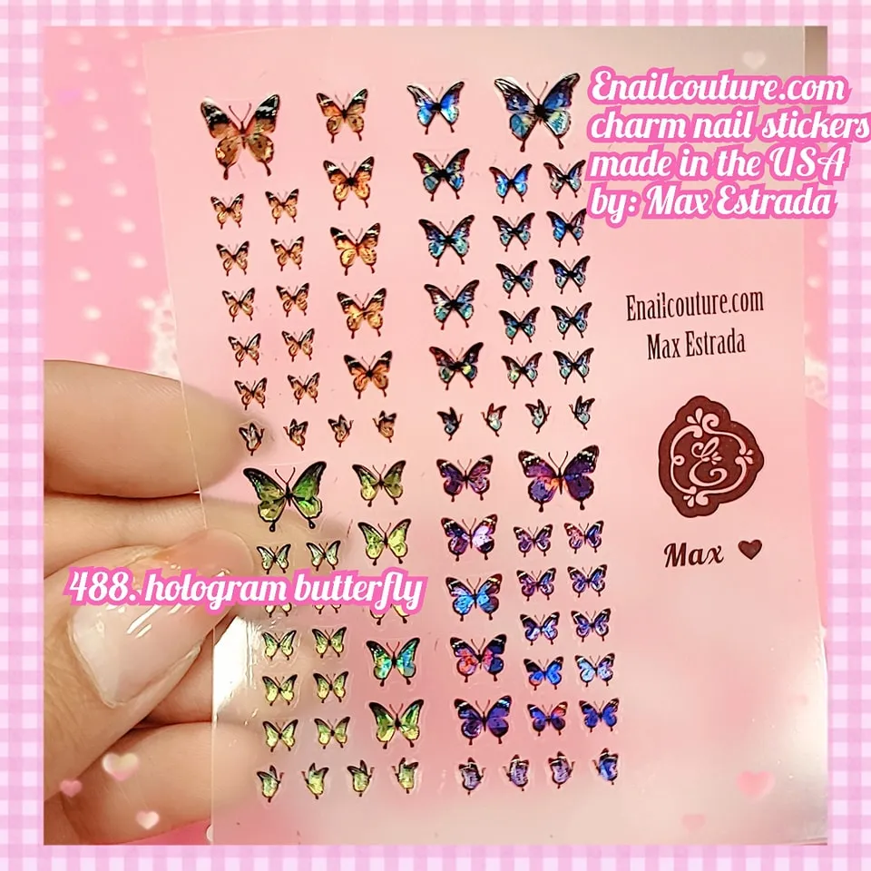 Charm Nail Sticker, Page 5 (flat & 3D Self-AdhesiveNail Decals Leaf Nail Art Stickers Colorful Mixed Nail Decorations)