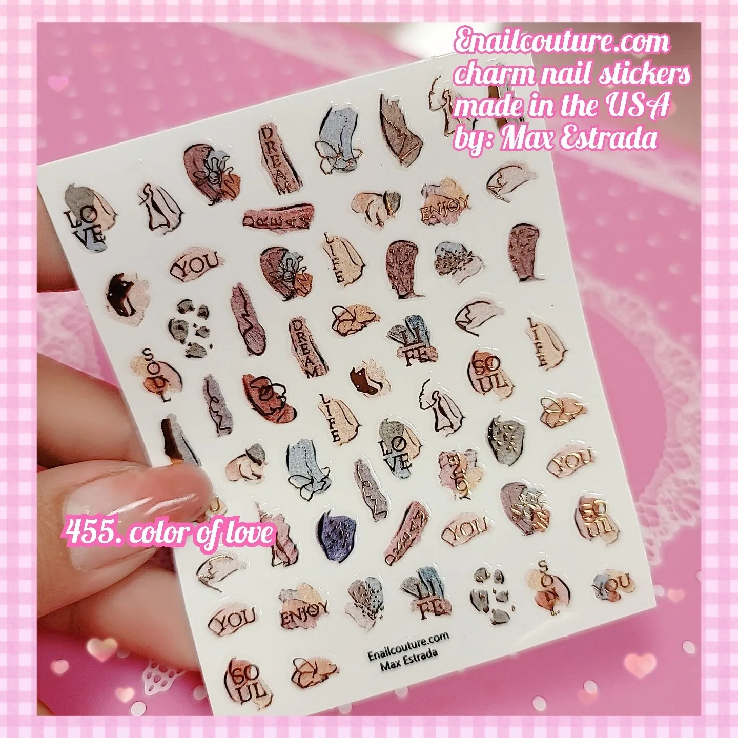 Charm Nail Sticker, Page 5 (flat & 3D Self-AdhesiveNail Decals Leaf Nail Art Stickers Colorful Mixed Nail Decorations)