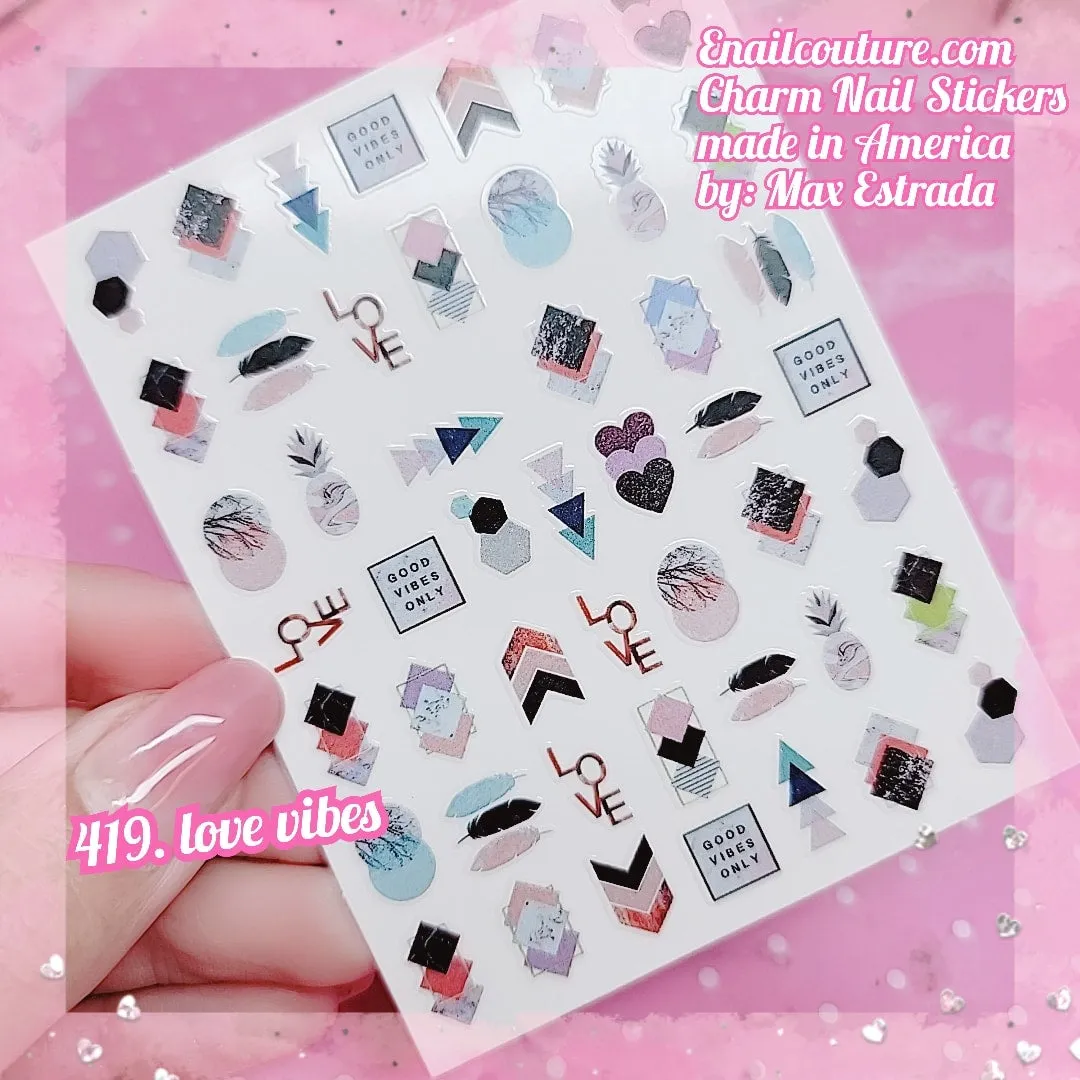 Charm Nail Sticker, Page 5 (flat & 3D Self-AdhesiveNail Decals Leaf Nail Art Stickers Colorful Mixed Nail Decorations)