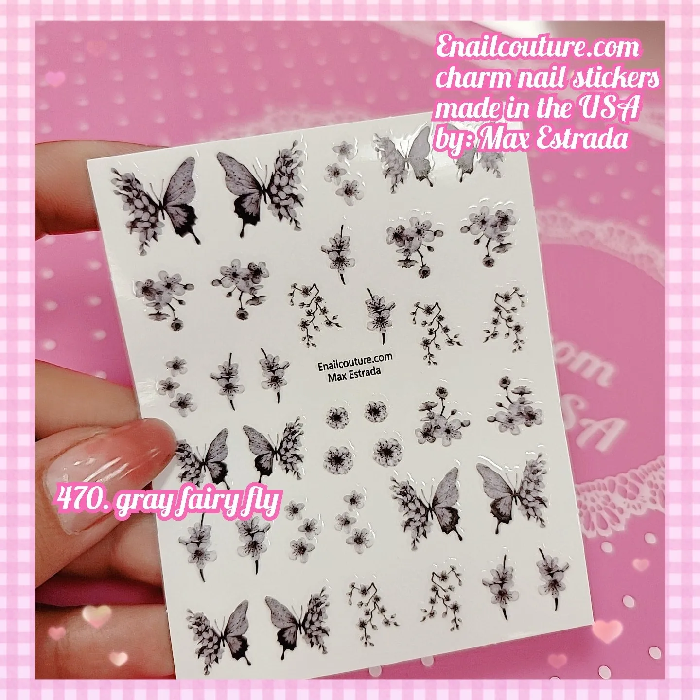 Charm Nail Sticker, Page 5 (flat & 3D Self-AdhesiveNail Decals Leaf Nail Art Stickers Colorful Mixed Nail Decorations)