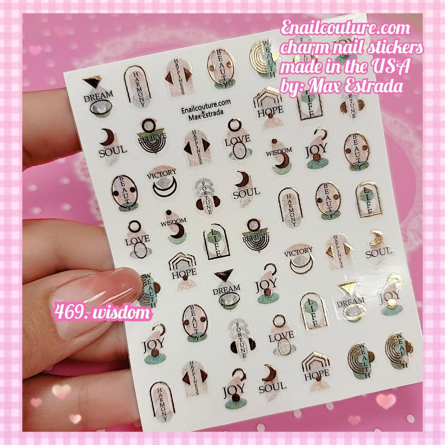 Charm Nail Sticker, Page 5 (flat & 3D Self-AdhesiveNail Decals Leaf Nail Art Stickers Colorful Mixed Nail Decorations)