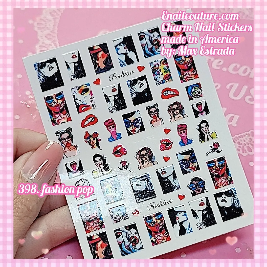 Charm Nail Sticker, Page 5 (flat & 3D Self-AdhesiveNail Decals Leaf Nail Art Stickers Colorful Mixed Nail Decorations)