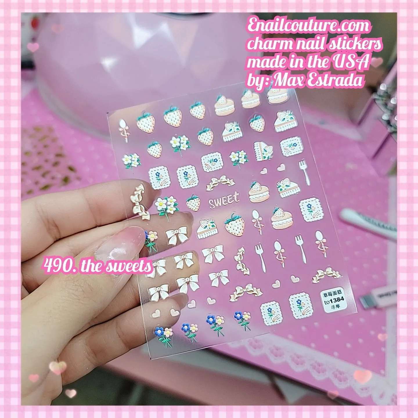 Charm Nail Sticker, Page 5 (flat & 3D Self-AdhesiveNail Decals Leaf Nail Art Stickers Colorful Mixed Nail Decorations)