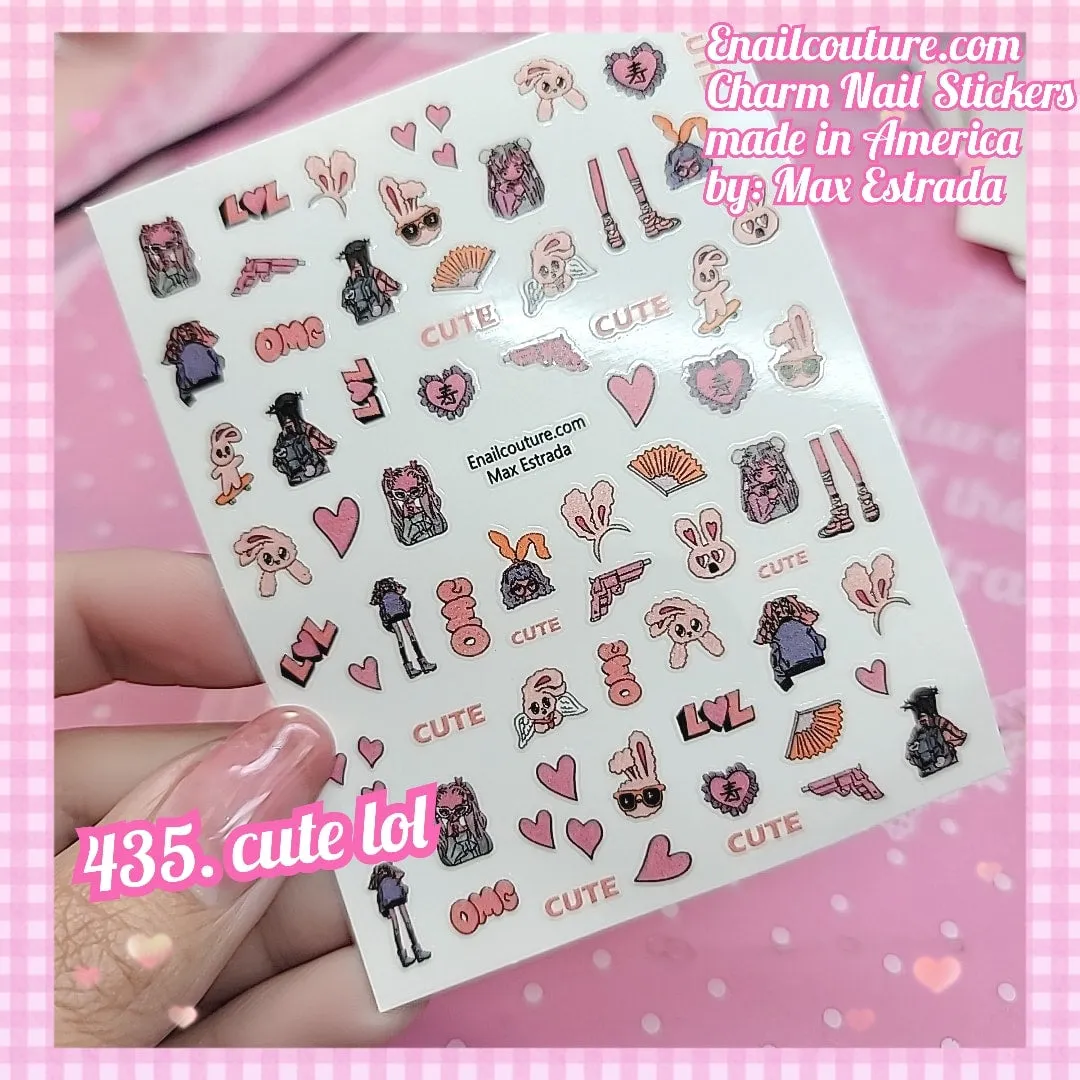 Charm Nail Sticker, Page 5 (flat & 3D Self-AdhesiveNail Decals Leaf Nail Art Stickers Colorful Mixed Nail Decorations)