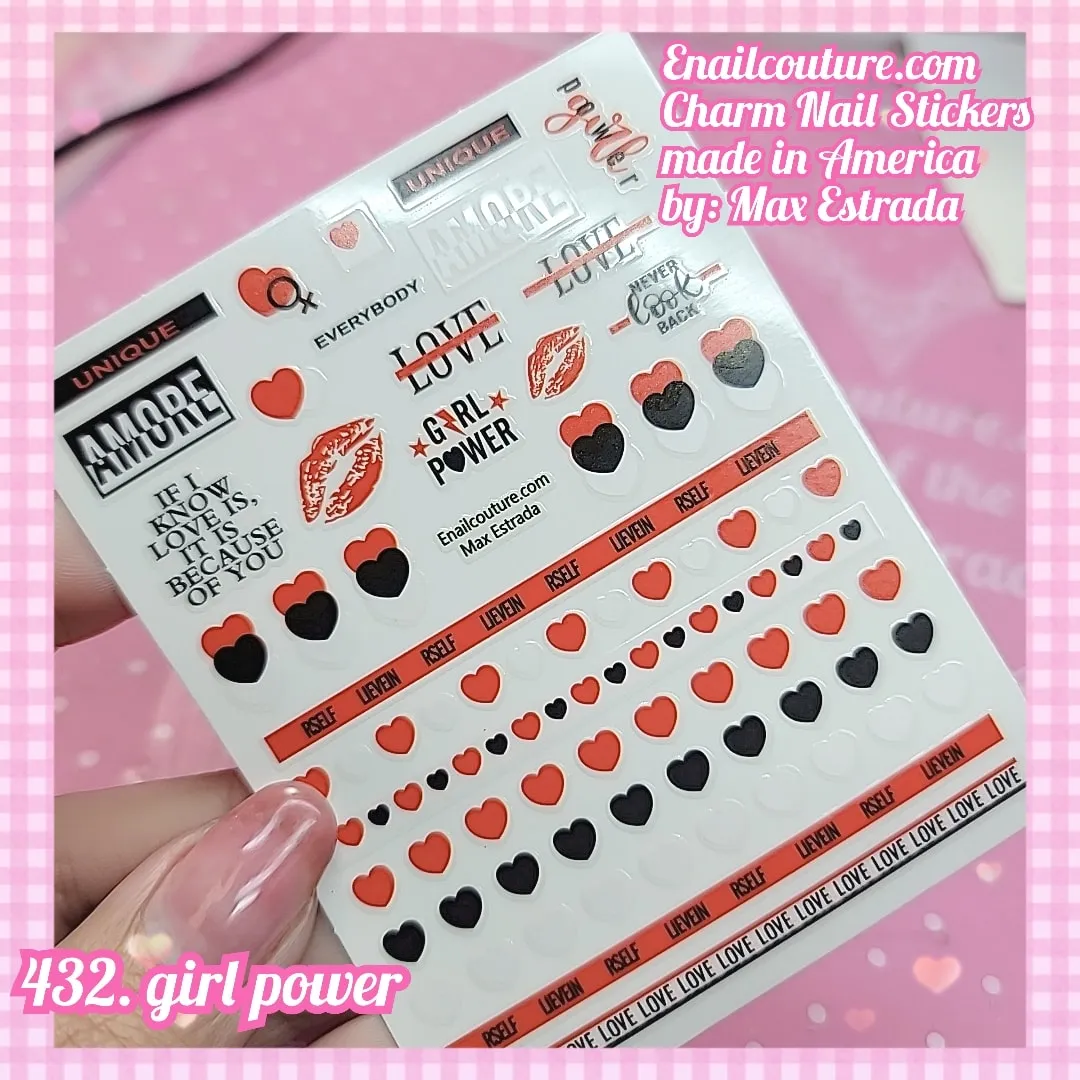 Charm Nail Sticker, Page 5 (flat & 3D Self-AdhesiveNail Decals Leaf Nail Art Stickers Colorful Mixed Nail Decorations)