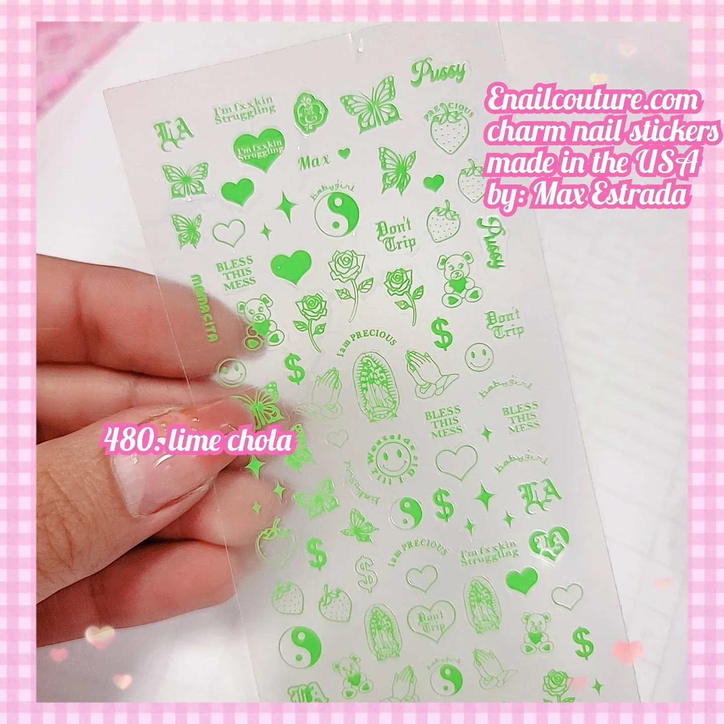 Charm Nail Sticker, Page 5 (flat & 3D Self-AdhesiveNail Decals Leaf Nail Art Stickers Colorful Mixed Nail Decorations)