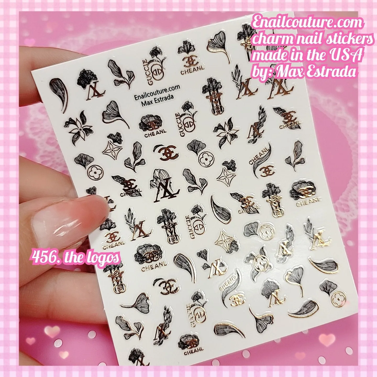 Charm Nail Sticker, Page 5 (flat & 3D Self-AdhesiveNail Decals Leaf Nail Art Stickers Colorful Mixed Nail Decorations)