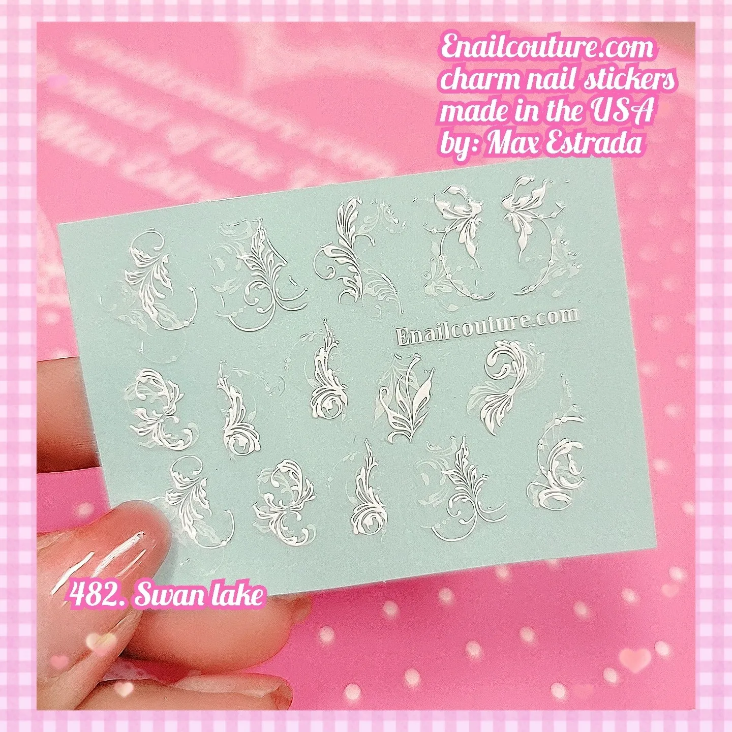 Charm Nail Sticker, Page 5 (flat & 3D Self-AdhesiveNail Decals Leaf Nail Art Stickers Colorful Mixed Nail Decorations)