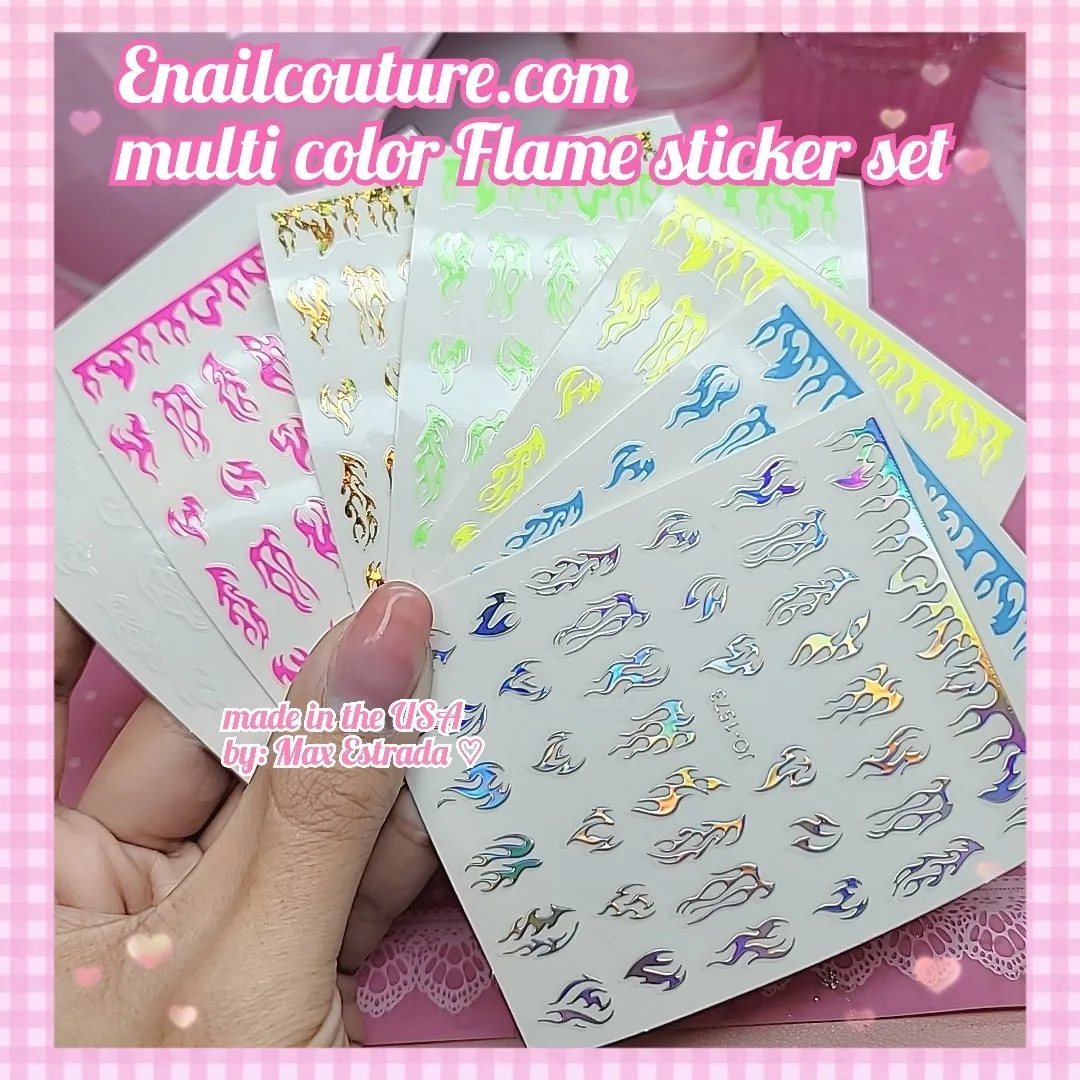 Charm Nail Sticker, Page 5 (flat & 3D Self-AdhesiveNail Decals Leaf Nail Art Stickers Colorful Mixed Nail Decorations)