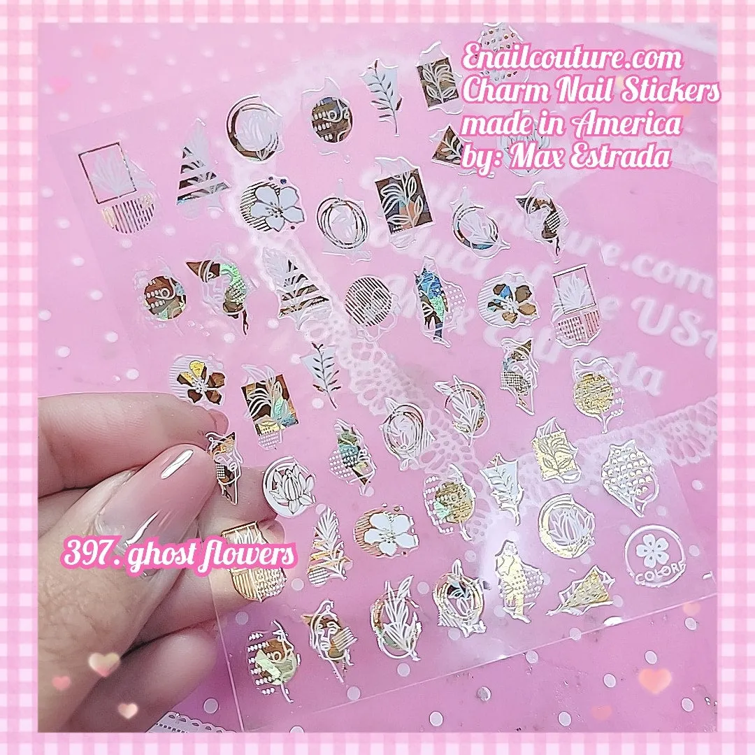 Charm Nail Sticker, Page 5 (flat & 3D Self-AdhesiveNail Decals Leaf Nail Art Stickers Colorful Mixed Nail Decorations)