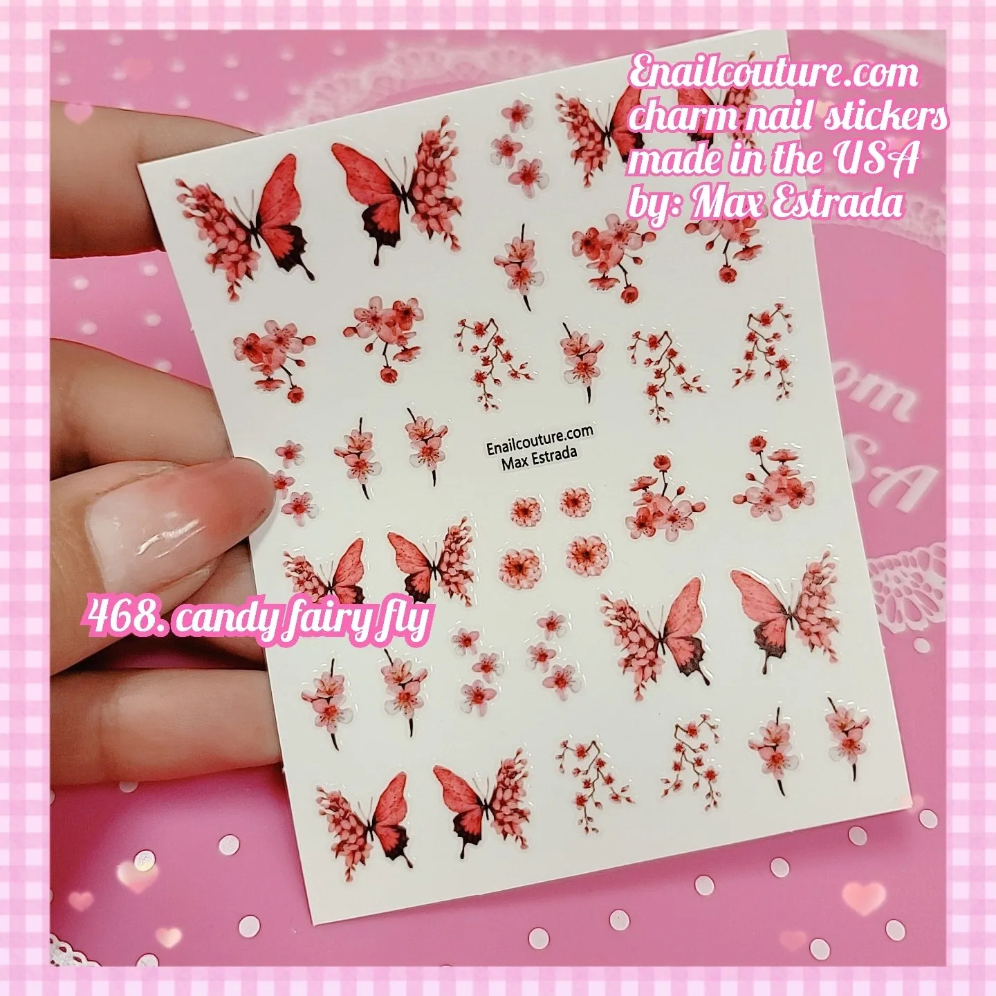 Charm Nail Sticker, Page 5 (flat & 3D Self-AdhesiveNail Decals Leaf Nail Art Stickers Colorful Mixed Nail Decorations)