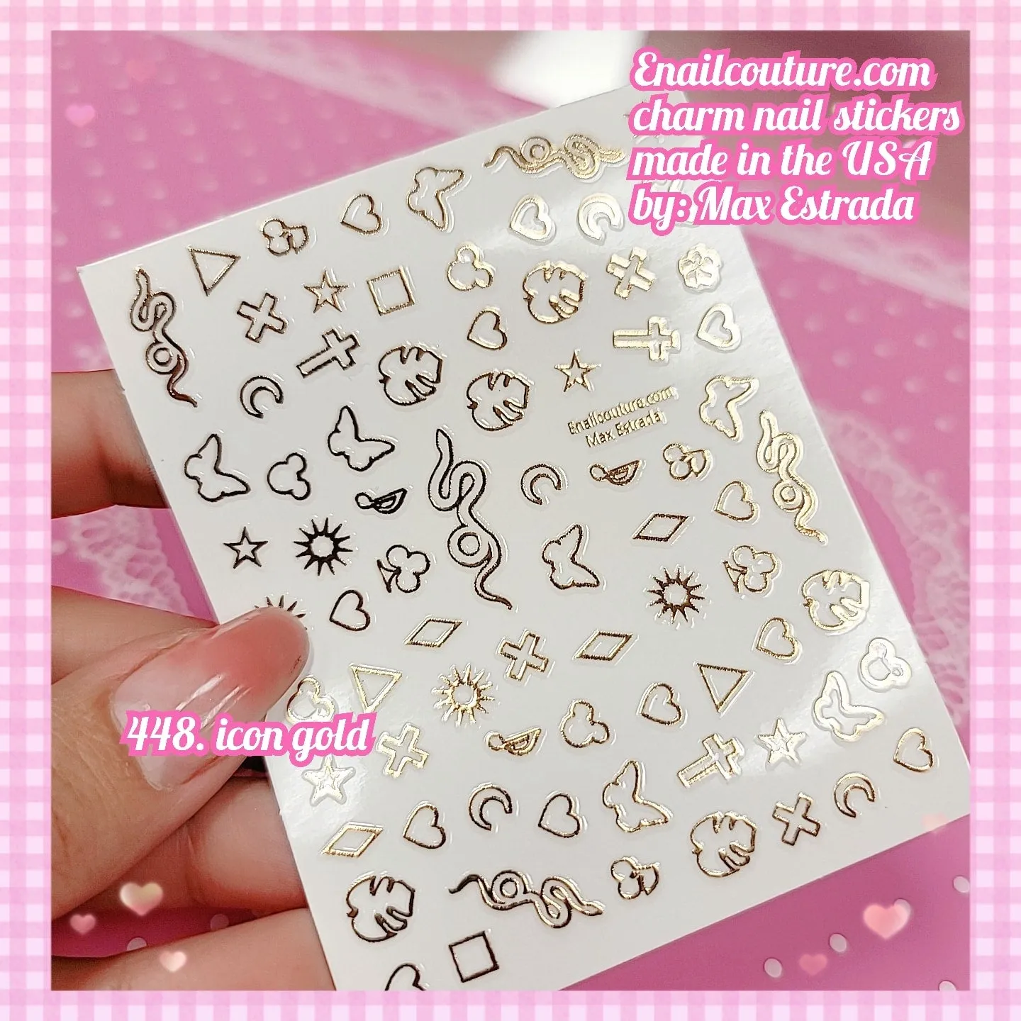 Charm Nail Sticker, Page 5 (flat & 3D Self-AdhesiveNail Decals Leaf Nail Art Stickers Colorful Mixed Nail Decorations)