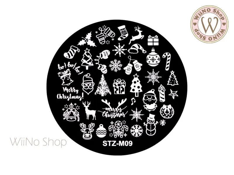 Christmas Nail Art Stamping Plate Template (STZ-M09)