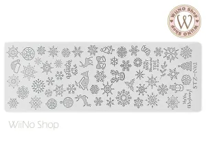 Christmas Nail Art Stamping Plate Template STZ-N02