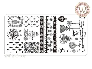 Christmas Nail Art Stamping Plate Template (XY06)