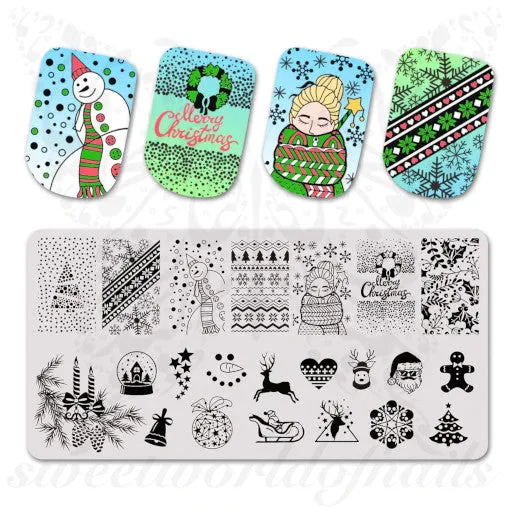 Christmas Nail Stamping Plate