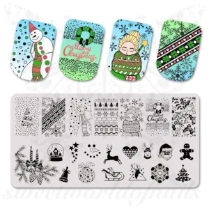 Christmas Nail Stamping Plate