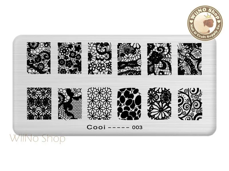 Cooi-003 Nail Art Stamping Plate Template