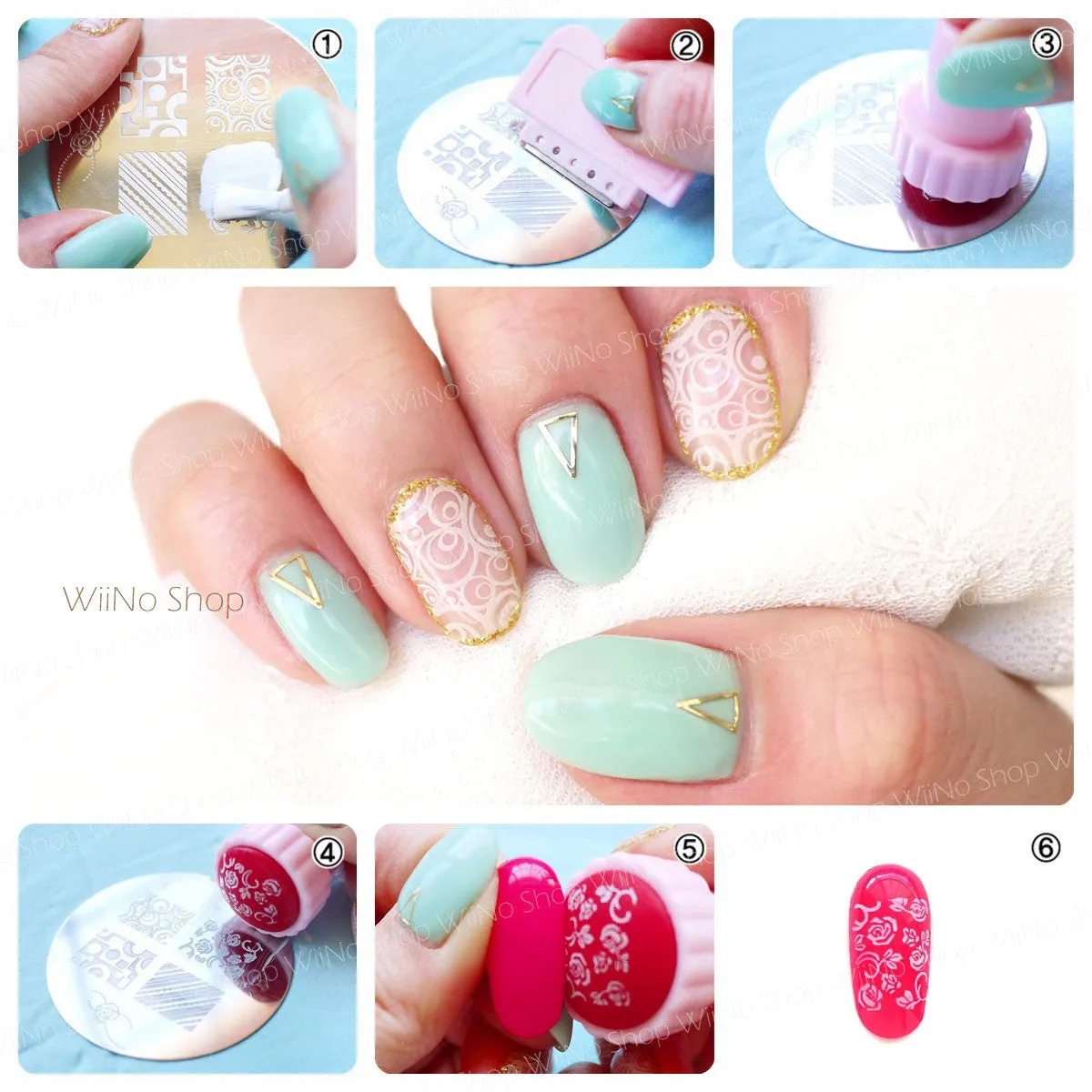 Cooi-003 Nail Art Stamping Plate Template