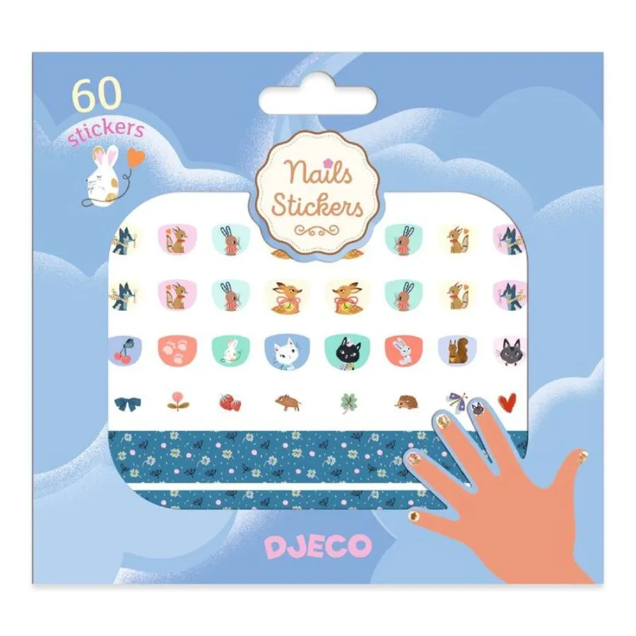 Djeco - 60 Cutie Nail Stickers