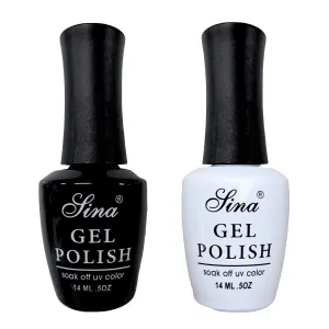 Duo Pack Gel Polish Colours Sina - Black   White