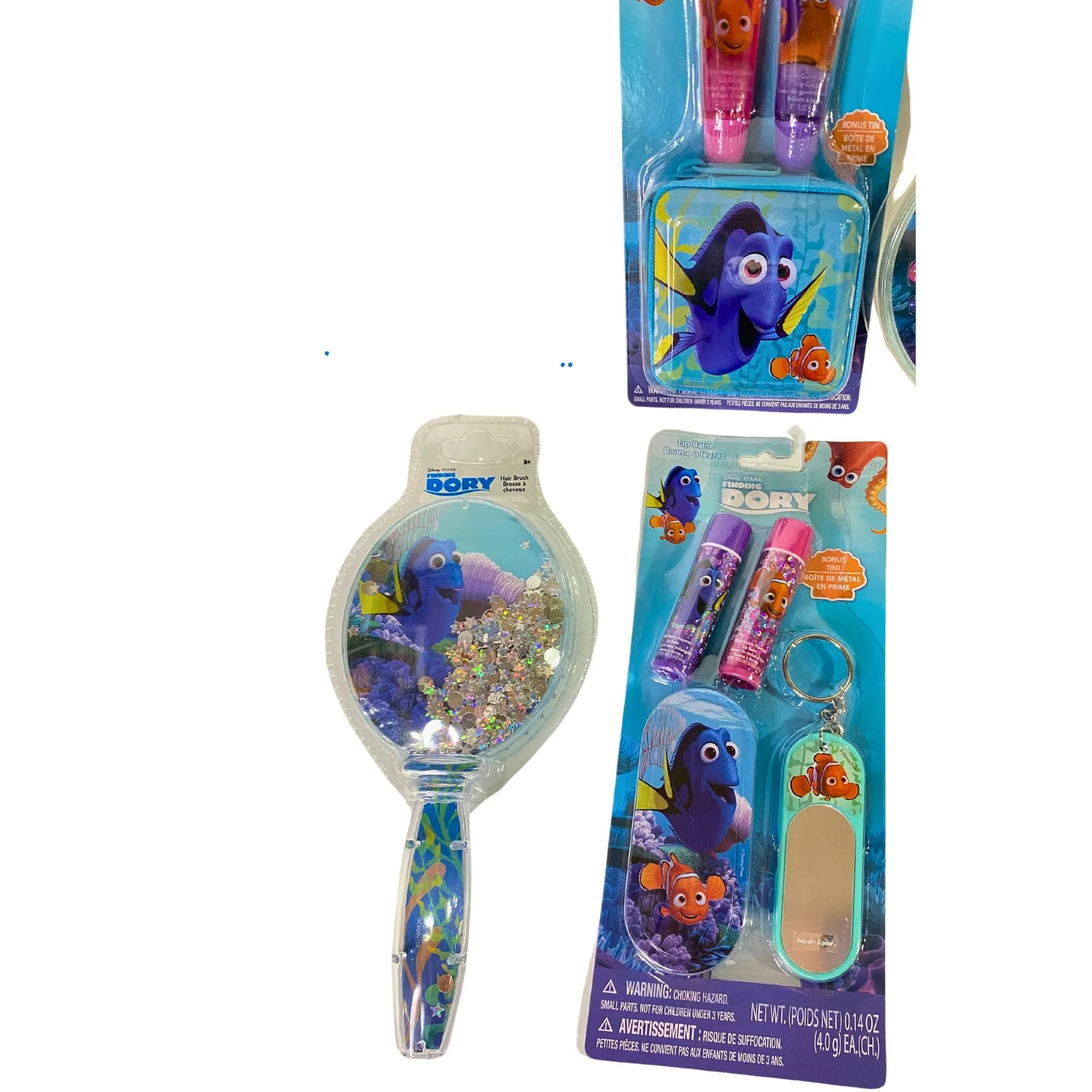 Finding Dory Display includes Lip Balm , Lip Gloss , Press On Nails , Nail Polish & Hair Brush (48 Pcs Lot)