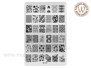 Four Season Pattern Nail Art Stamping Plate Template HK-03