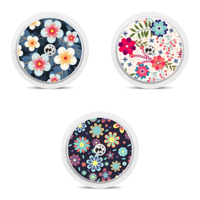 Freestyle Libre 1 & 2 sensor stickers: Flowers