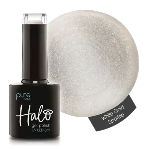 Halo Gel Polish 8ml White Gold Sparkle