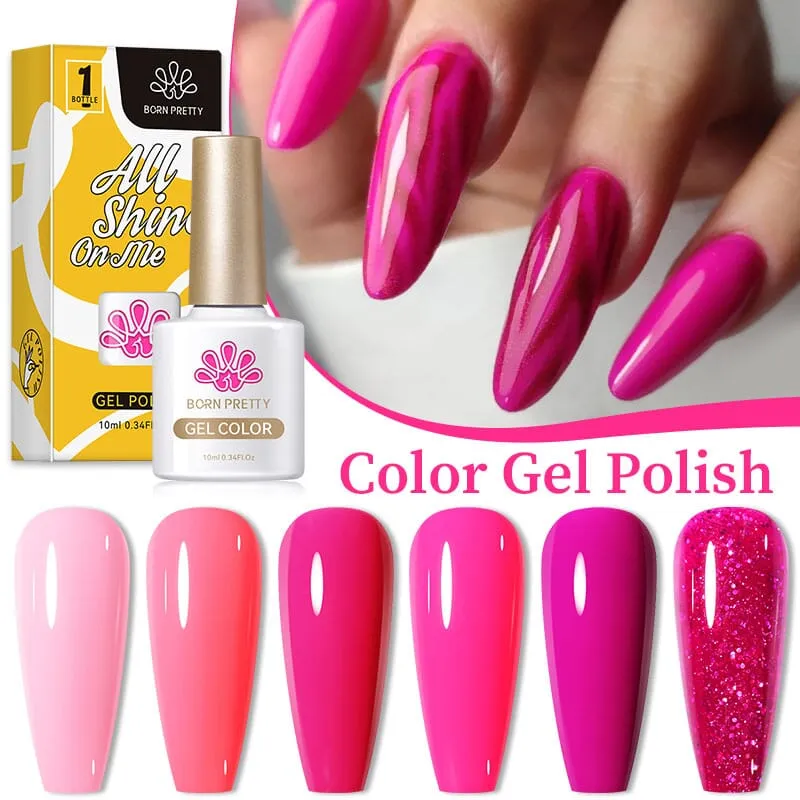 Hot Pink - Gel Polish 6 Colour Set