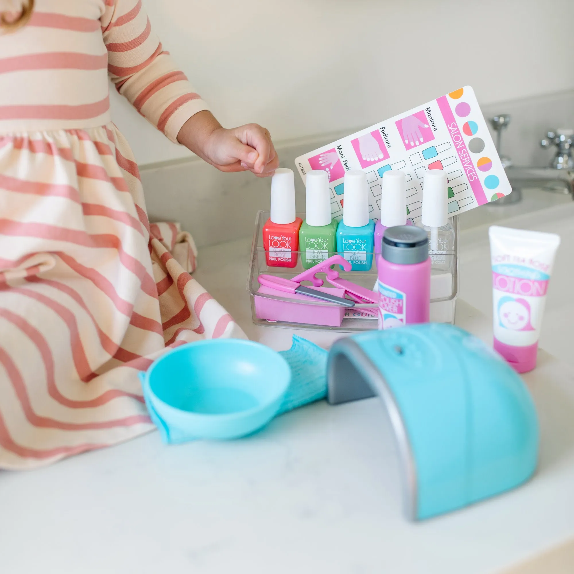 Love Your Look Pretend Nail Care Play Set (Mess-Free - No Real Cosmetics)