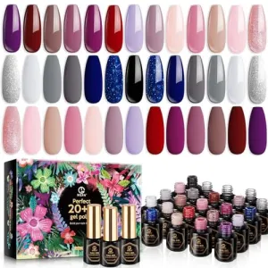 MEFA Gel Nail Polish Kit 23 Pcs | Metro Beauty | 20 Colors