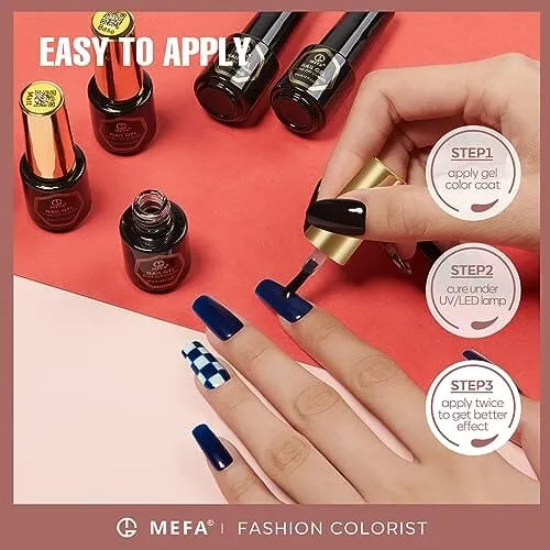 MEFA Gel Nail Polish Kit 23 Pcs | Metro Beauty | 20 Colors