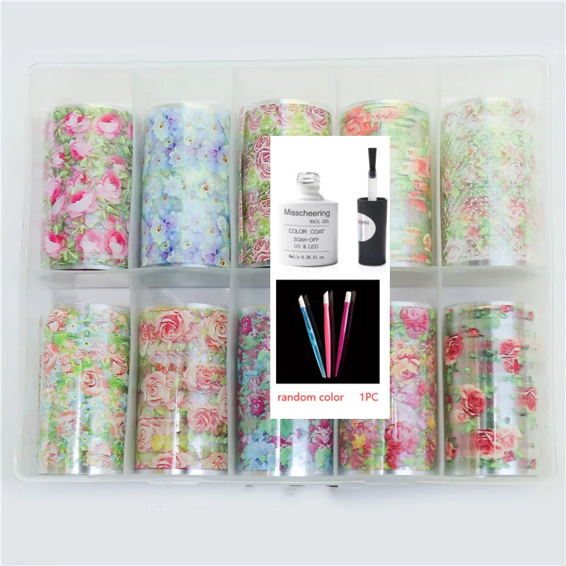 Nail Art Transfer Foils Set Of 12