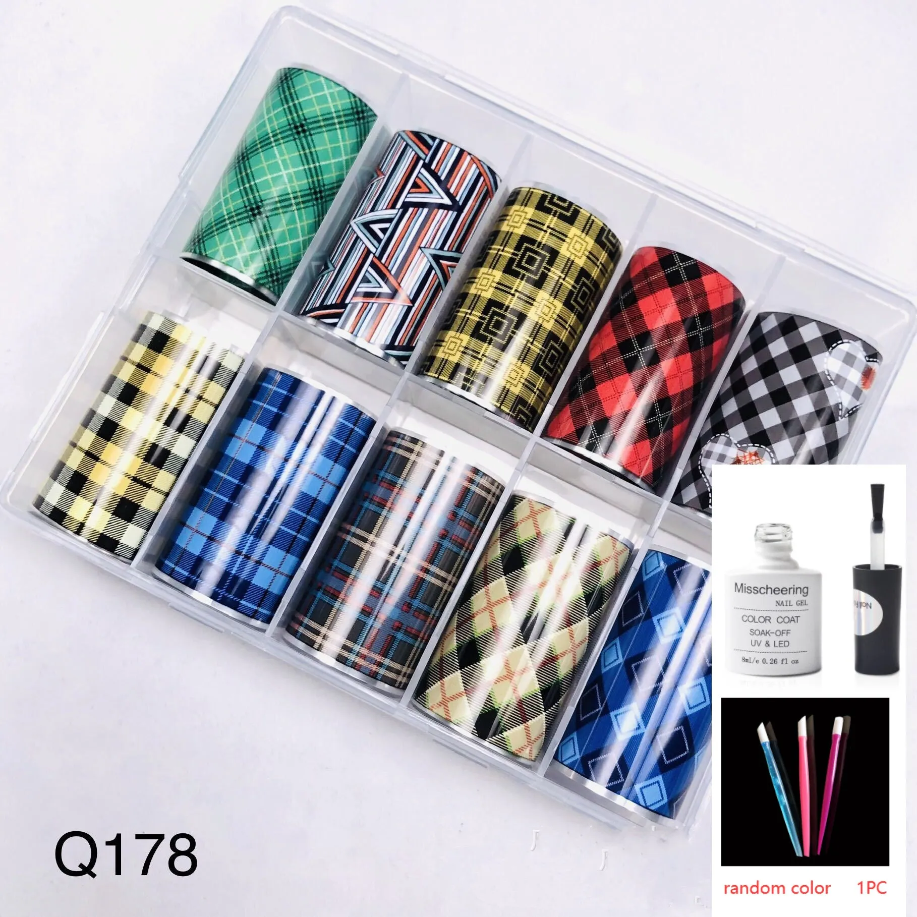 Nail Art Transfer Foils Set Of 12