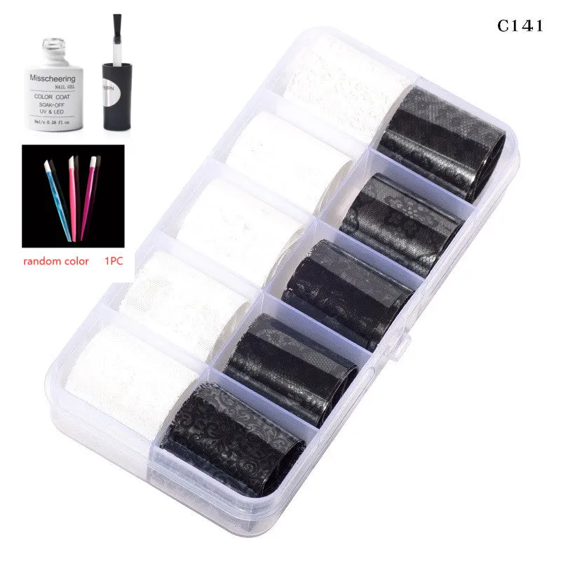 Nail Art Transfer Foils Set Of 12