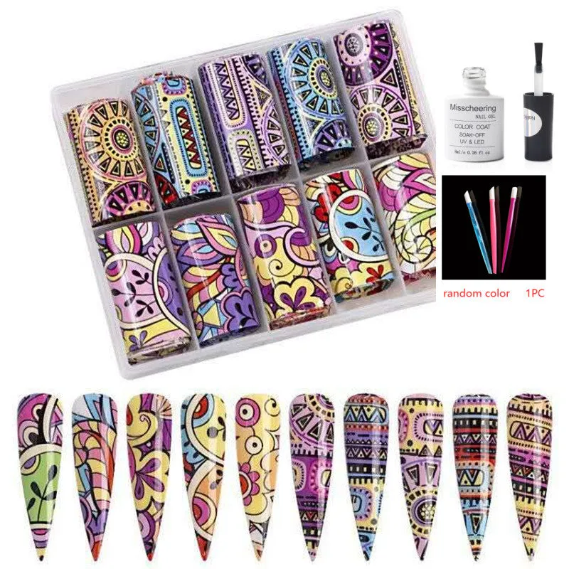 Nail Art Transfer Foils Set Of 12