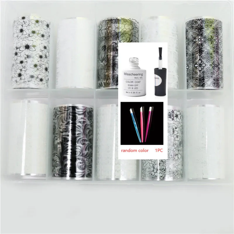 Nail Art Transfer Foils Set Of 12