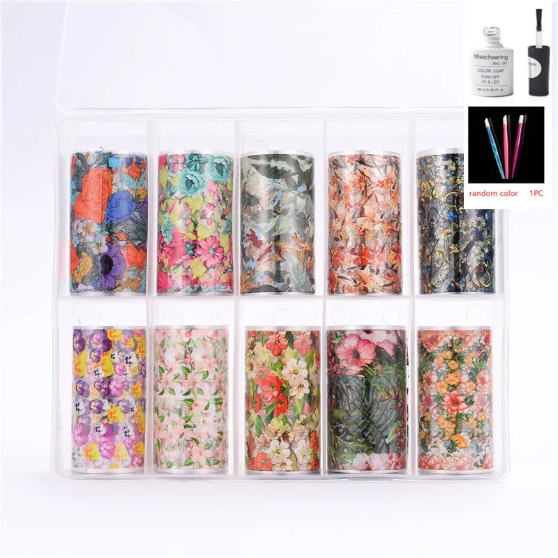 Nail Art Transfer Foils Set Of 12