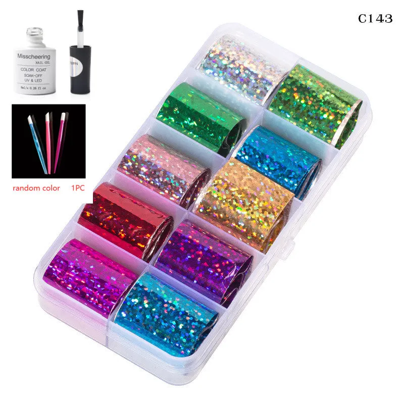 Nail Art Transfer Foils Set Of 12