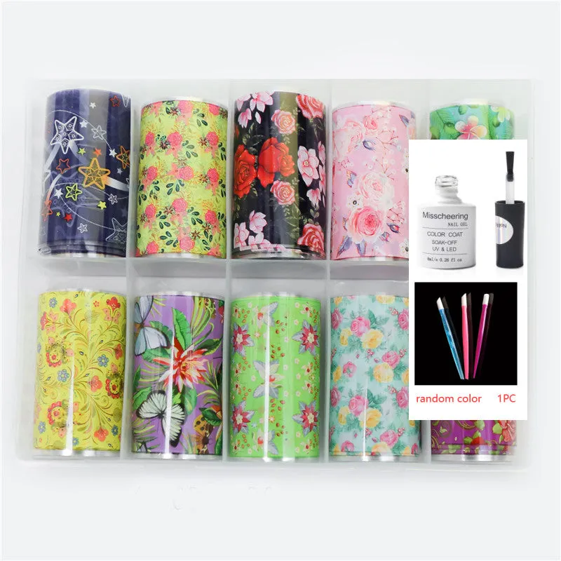 Nail Art Transfer Foils Set Of 12